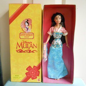 Disney Satiny Shimmer Mulan Doll Vintage 1998 Mattel New